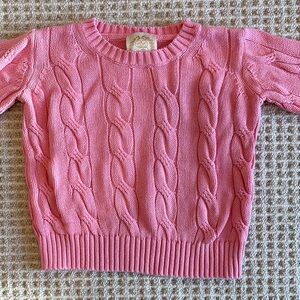 Beaufort Bonnet Pink Cable Knit Sweater